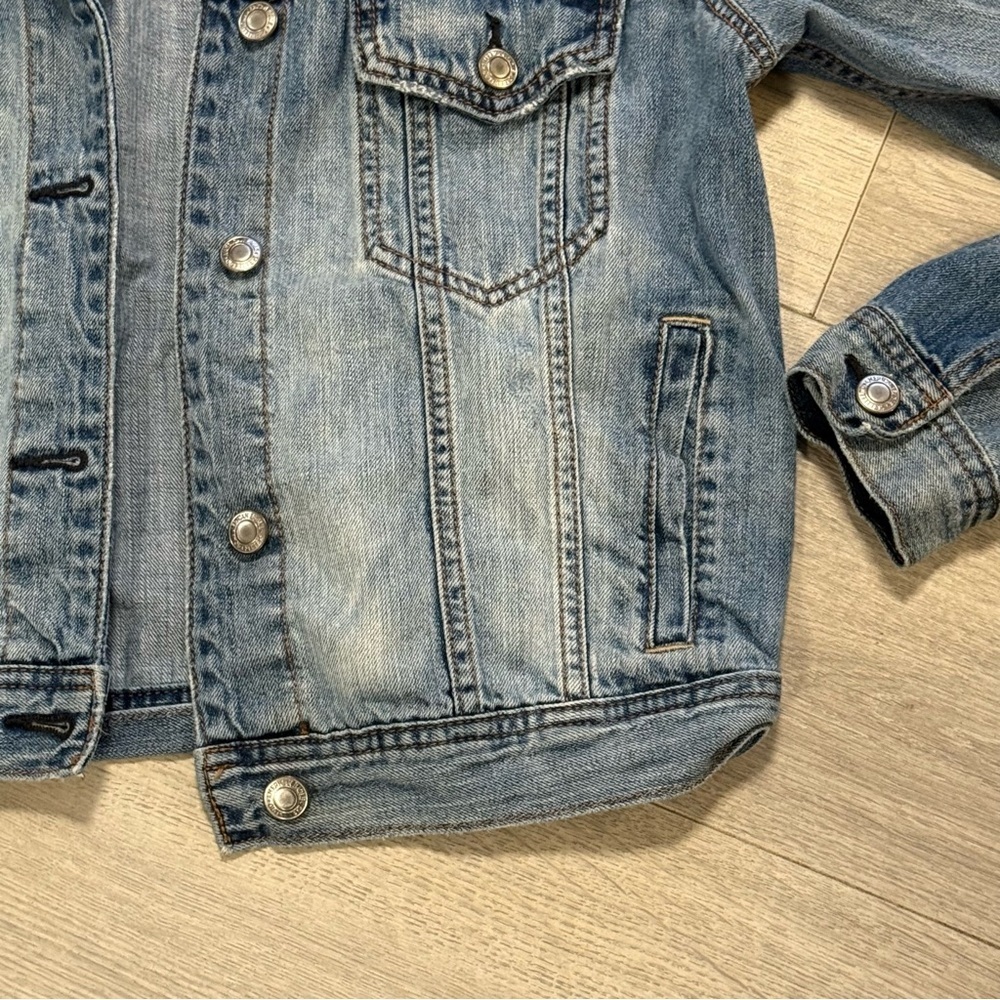 American Eagle Custom Bratz Denim Jacket distressed SZ Small - Picture 5 of 12